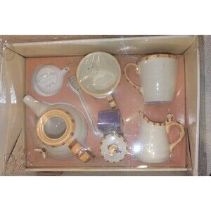 Vintage Porcelain Tea Set of 7-piece "Tea for 2"